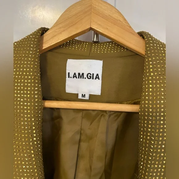 NWOT I AM GIA Moriah blazer in gold - Picture 5 of 13